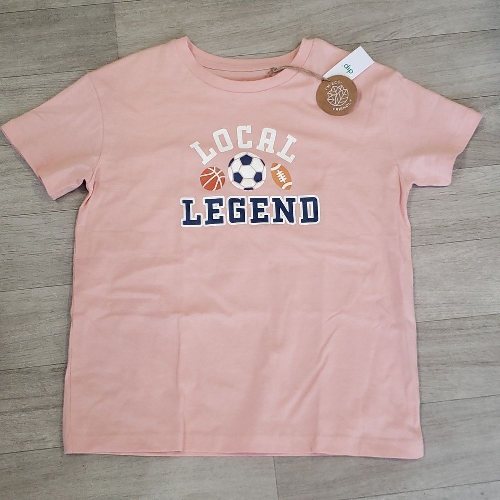 NWT "LOCAL LEGEND" Basketball Soccer Football Unisex T-Shirt Sz M (8-10)